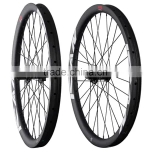 All Mountain Carbon Wheels 26er Mtb Carbon Wheelset 38mm Clincher Wheels Tubeless Ready Hookless Mtb Wheels AM260-TL thumbnail-1