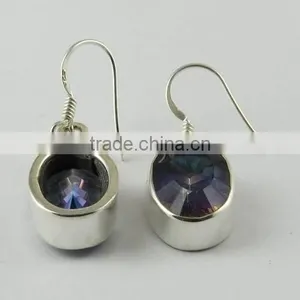 Tidal Wave ! Mystic Topaz 925 Sterling Silver Earring, Online Silver Jewelry, Handmade Silver Jewelry thumbnail-5