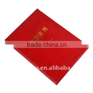 Embossed Glossy Art Paper Gold Foil Stamping Logo Honor Certificate Holer thumbnail-1