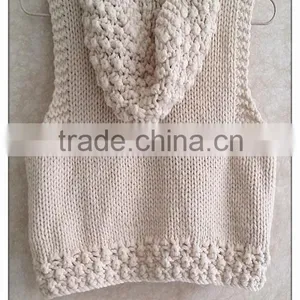 Children's Knitting Wear Kids' Sleeveless Hoodie Sweater Waistcoat thumbnail-4