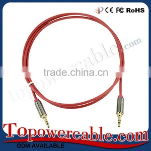 Wholesale Aluminum Metal Casing 3.5mm Jack Male to 3.5mm Male Stereo Audio Cables thumbnail-3
