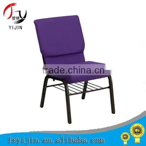 Wholesale Foshan Used Stacking Metal Church Chair YJ-C002 thumbnail-1