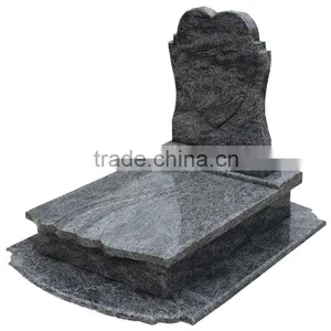 Bahama Blue Granite Tombstone, Headstone, Gravestone thumbnail-1