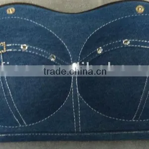 Cow Boy Canvas Covered EVA Bra Case thumbnail-1
