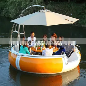 Electric Floating Lounge Boat With Bbq thumbnail-1