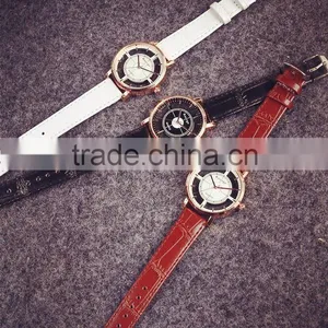 ROSIVGA Korean Transparent Hollow Skeleton Dress Wristwatch Men Women Watches Fashion Casual Leather Couple Clock Dress Watch thumbnail-6