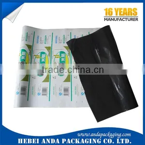 Printed 3-layer Co-extrusion Black and White Film for Pasteurized Milk / Fresh Milk 5-layer PE EVOH Plastic Film Packaging Roll thumbnail-1