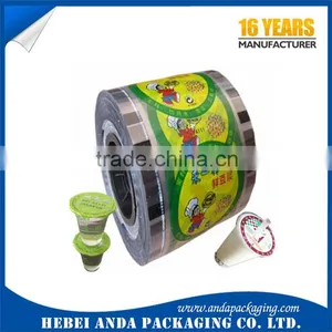 Heat Seal Aluminum Foil Lids Film for Yogurt Cup/ Plastic Yogurt Cup Lidding Film thumbnail-4