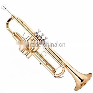 Populr Grade Student Use Gold Lacquer Bb Key Trumpet thumbnail-1