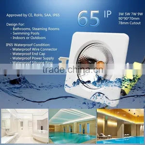 Highly Reliable Long Lasting White or Black Color Round Shaped 78mm Cutout 3W 5W 7W 9W IP65 LED Downlights thumbnail-1