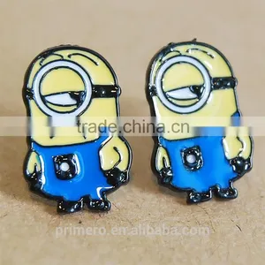 Cartoon Despicable Me Earrings Piercing Ear Stud Batman SpiderMan Iron Man thumbnail-5
