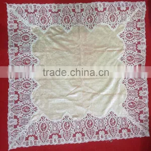 Velvet Tablecloth With Lace thumbnail-1