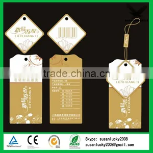 China Jeans Printed Hang Tags Plastic String, Garment Hang Tags thumbnail-1