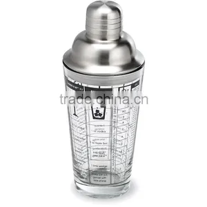750ML New Design Full Color Decorated Stainless Steel and Glass Cocktail BOSTON Shaker thumbnail-2
