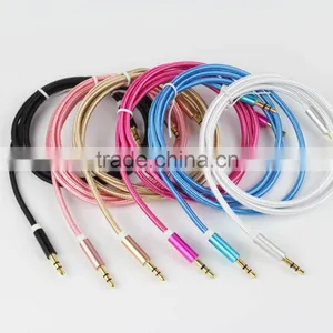 3.5mm Aux Cable Jack to Jack Gold Plated Universal Audio Cable Male to Male for Car for IPhone Beats' Headphone thumbnail-3