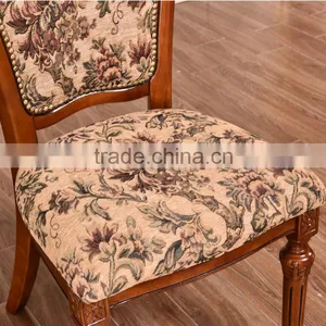 Restaurant Neoclassical Chinese Antique Wood Hand Carved Back Chair thumbnail-3