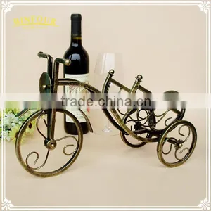 Vintage Bike Shape Stand Rack Metal Wine Bottle Holder thumbnail-6