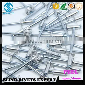 HIGH QUALITY OPEN END MANUFACTURER RECESSED CROWN AL/ST POP PEEL TYPE RIVETS thumbnail-5