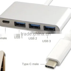 Type-C USB 3.0 3 in 1 Combo Hub for MacBook 12-Inch (with USB -C Charging Port) thumbnail-3