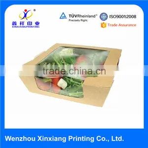 Custom Food Packaging Kraft Salad Box With Window for Take Away thumbnail-6