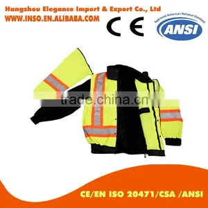 Ansi Class 2 Safety Jacket Cheap High Visible Road Safety Winter Reflective Jacket thumbnail-3