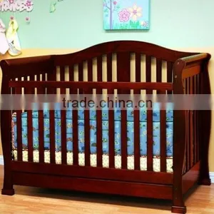 XN-LINK-B07 Wooden Foldable Baby Cot thumbnail-1