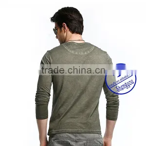 2015 China Supplier Custom Long Sleeve Mens Print T-shirt Wholesale Clothing thumbnail-3