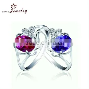 Low Price Hot Selling Crystal White Gold Ring Gay Wedding Rings thumbnail-1