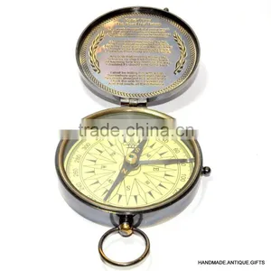 Antique Vintage Brass Gift Compass- Brass Pocket Compass 13501 thumbnail-1