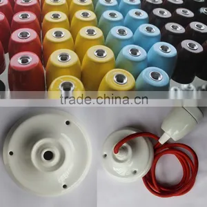 Porcelain Hanging Light, Ceramic Hanging Lamp With E27 Lampholder thumbnail-1