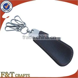 Business Metal Laser Engraved Nice Quality Pure Real Keychain Leather Strap thumbnail-5