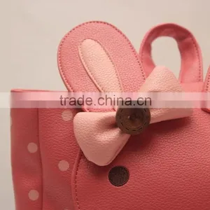 Korea Brand PU Material Little Rabbit Pattern Anti-lost Children Backpack Bag thumbnail-6