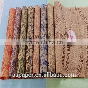 52X75cm Bestselling Wholesale Vintage Black Newspaper Paper Black Kraft Paper Quality Choice thumbnail-6