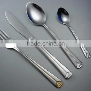 Gold Plated Silver Cutlery Stainless Steel Flatware Set thumbnail-5