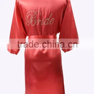 Wholesale Women Satin Kimono Bridesmaid Bath Robes thumbnail-2