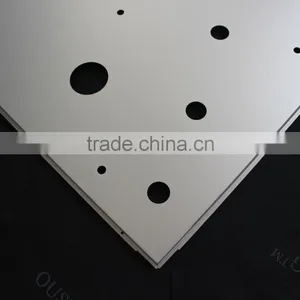 CNC Punching Aluminum or Galvanized Steel 2x2 Ceiling Tiles Perforated Lay-in Metal Suspended Ceiling Tiles thumbnail-3