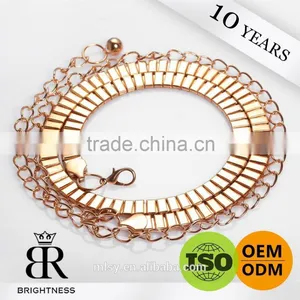 New Gold Design Decorative Brass Neck Chain Brightness F1-80009 thumbnail-1