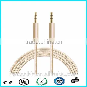 RoHS Comliant Gold 3.5mm Aux Jack Audio Stereo Cable thumbnail-2
