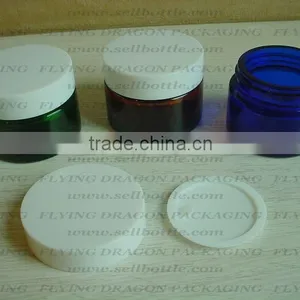 30ml Glass Jar With Plastic Cap, Cosmetic Jar, Cosmetic Glass Bottle thumbnail-1
