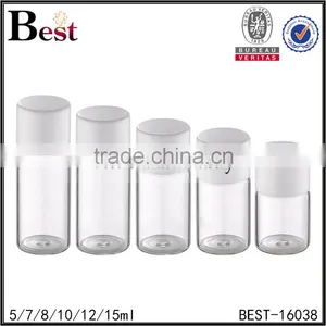 5 / 7 / 8 / 10 /12ml Insert, Plug Sealing Type Clear Tube Glass Bottle With White Plastic Cap thumbnail-4