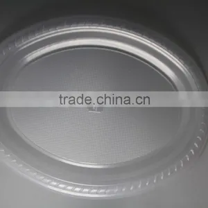 Whole Sale 7 *9inch Transparent Oval Shape PS Plastic Plate thumbnail-1
