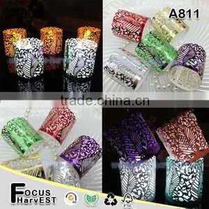 A811 Christmas Crafts Candle Wraps Laser Paper LED Light for Wedding Party Decoration Gift thumbnail-1
