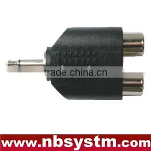 3.5mm Mono Plug to 2RCA Jack Adaptor thumbnail-1