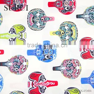 Types of Facial Make-up in Beijing Opera Printed Fabric thumbnail-1