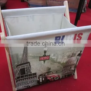 2016 New Design Vintage Wooden Retro Magazine Storage Foldable Rack thumbnail-3