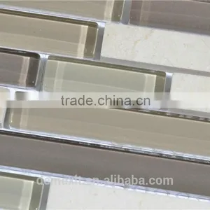 Fashionable Strip Brown Glass Mosaic Dark Brown Mixed Color thumbnail-4