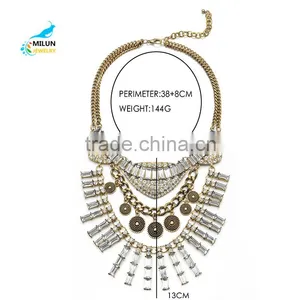 New Arrival Top Quality Z Design Fashion Necklace Women Choker Bib Crystal Necklace Statement Neckalces thumbnail-2