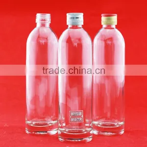 Handcraft Glass Bottle Custom Shape Fruit Juice Glass Bottle 300ml Frosted Glass Bottle thumbnail-4