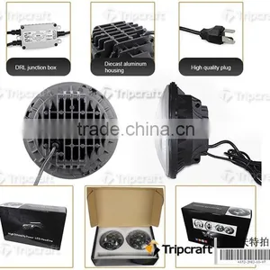 Professional 7" 50w Round Flood/Spot Led Work Driving Light With Angle Eye thumbnail-4