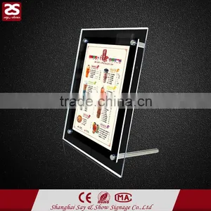 Wholesale Restaurant Wire Hanging Acrylic Led Signs Display Menu Light Box thumbnail-1
